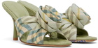 Burberry Green Mews Rose Heeled Sandals