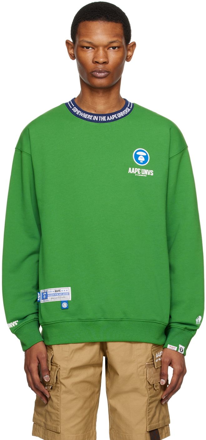 AAPE by A Bathing Ape Green Patch Sweatshirt AAPE by A Bathing Ape