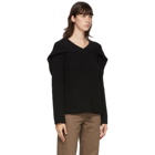 JW Anderson Black V-Neck Cape Sweater