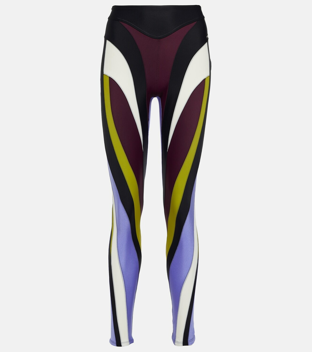 Mugler Printed high-rise leggings Mugler
