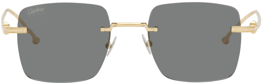 Cartier Square Sunglasses カルティエ ラウンド サングラス Cartier Gold Square Sunglasses Cartier
