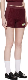 Casablanca Burgundy Bubble Jacquard Shorts