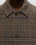 Les Deux Mc Kay Check Wool Coat Brown - Mens - Coats