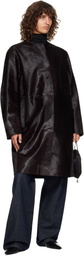 Loulou de Saison Brown Miller Pony Effect Leather Coat