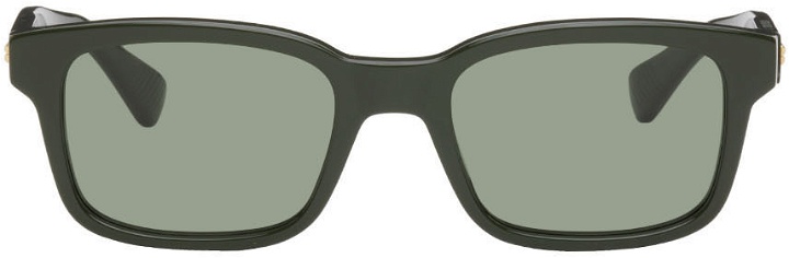Photo: Bottega Veneta Khaki Square Sunglasses