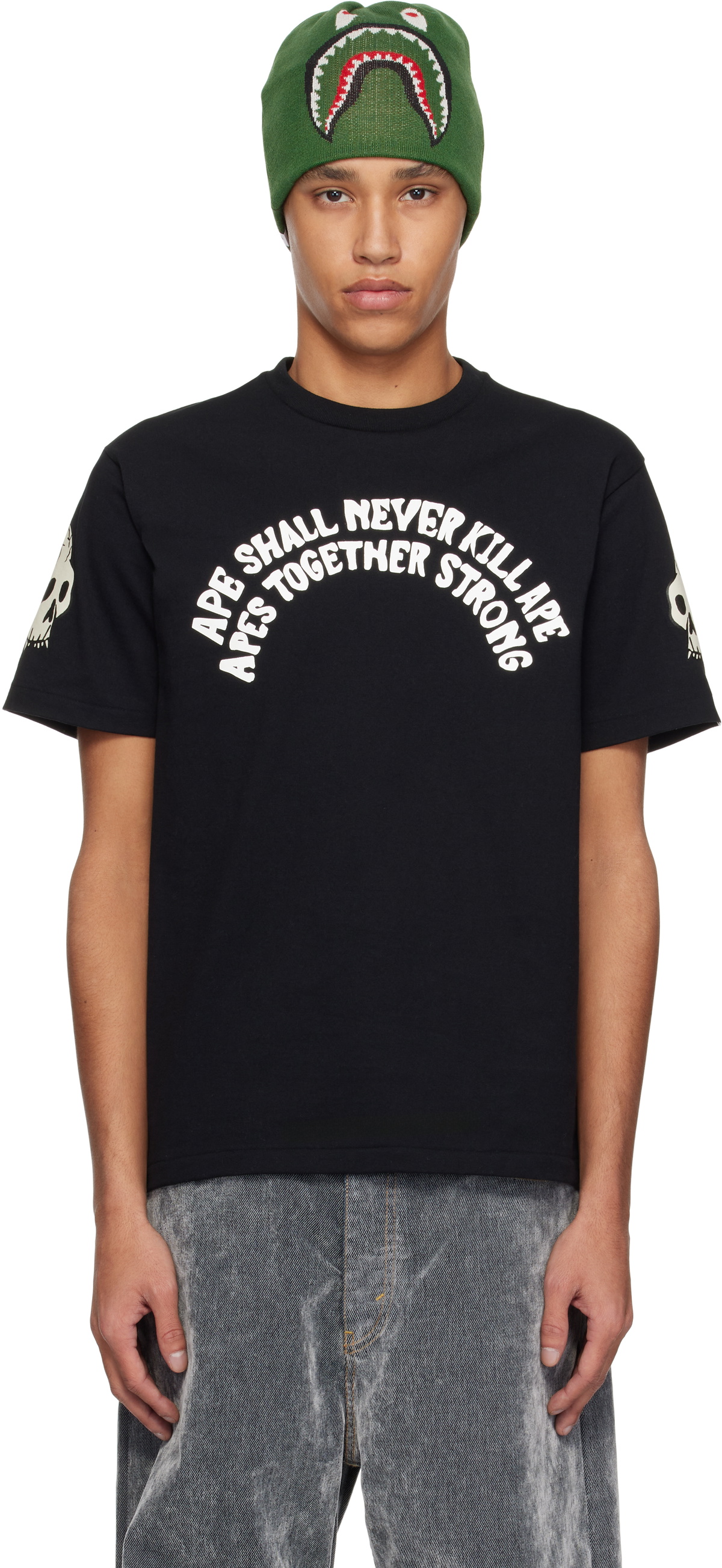 BAPE Black Souvenir Skull T-shirt A Bathing Ape