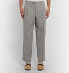 Gucci - Grey Pleated Prince of Wales Checked Cotton Trousers - Gray