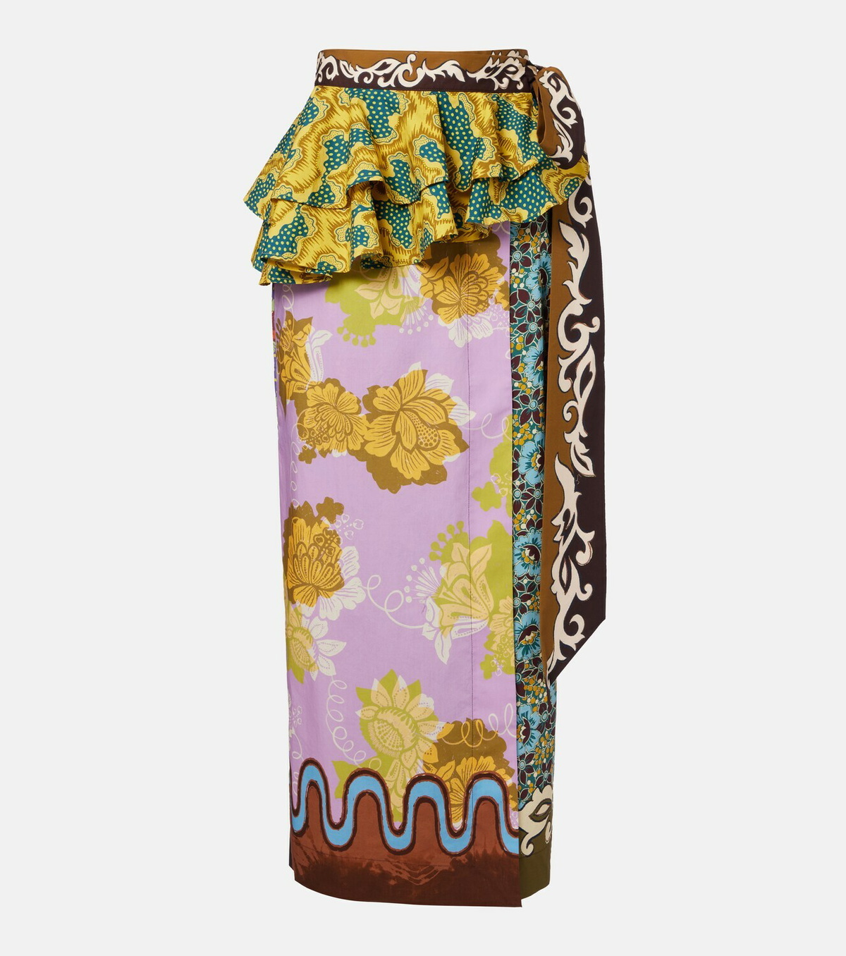 Alémais Arnie printed cotton wrap skirt