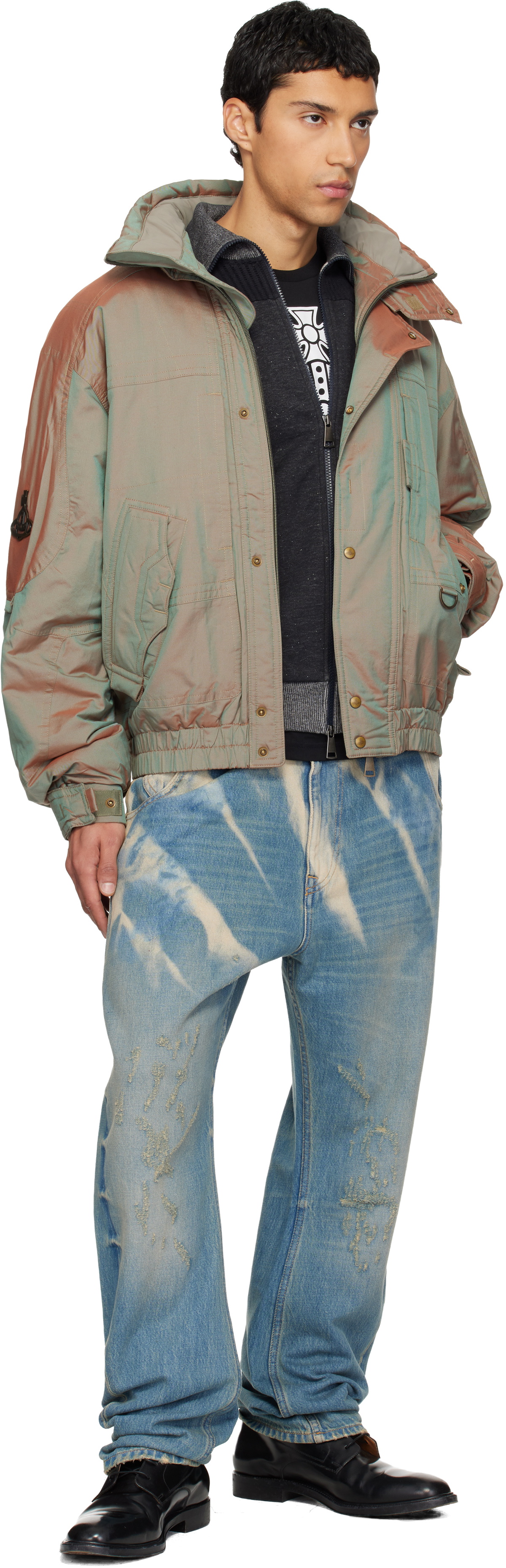 Vivienne Westwood Green Nevada Bomber Jacket