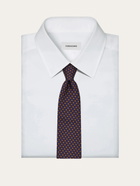 Ferragamo Mens Jacquard tie - Infinite Inspirations in Red