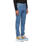 Versace Blue Slim Medusa Head Jeans