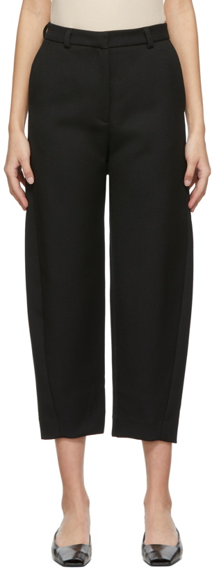 Photo: Totême Black Cotton Twisted Seam Trousers