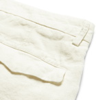 Barena - Pleated Linen Shorts - Men - White
