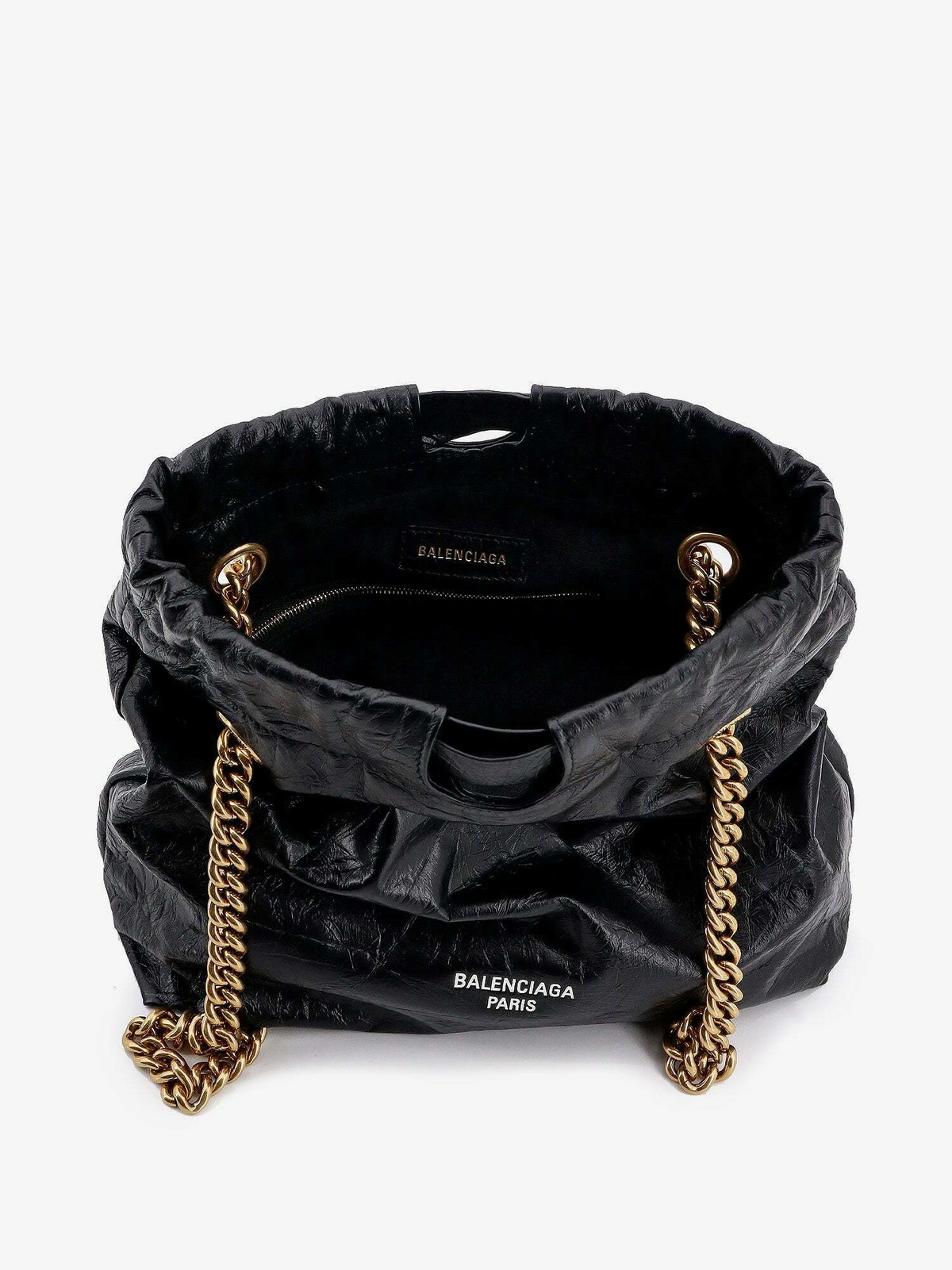 Balenciaga Crush Black Womens Bucket Bag Balenciaga