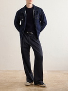 A.P.C. - Edmond Logo-Intarsia Wool Sweater - Blue