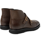 TOM FORD - Kensington Pebble-Grain Leather Monk-Strap Boots - Brown