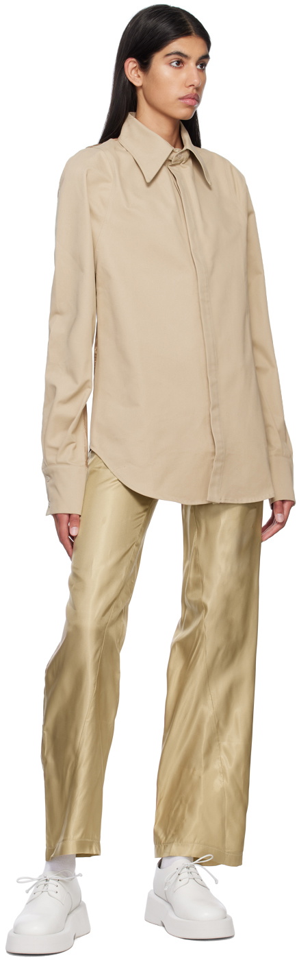 Bianca Saunders Beige Bailey Trousers