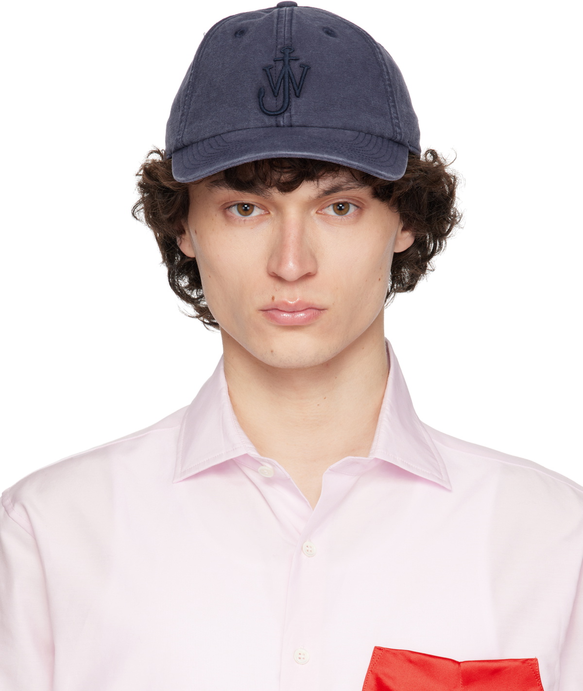 JW Anderson Navy Anchor Logo Baseball Cap