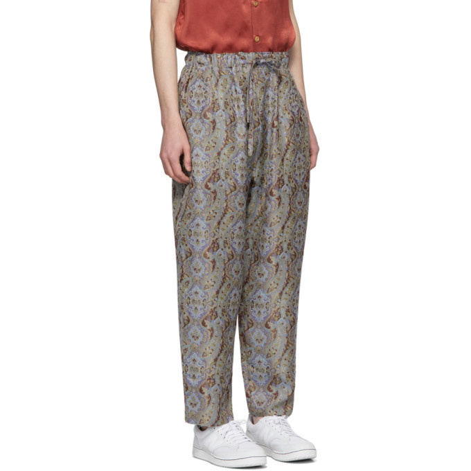 Needles Grey and Purple Paisley Easy Lounge Pants Needles