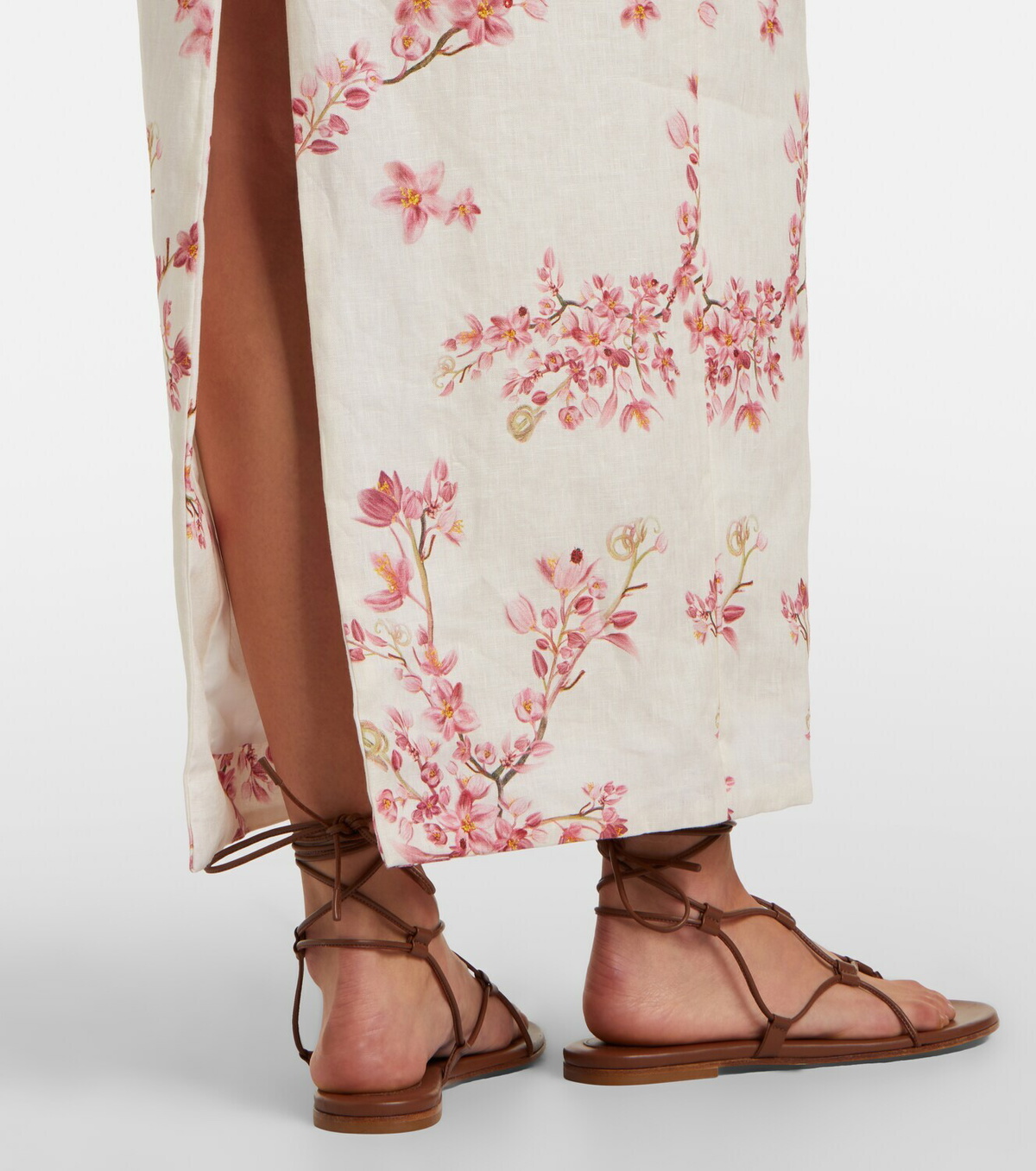 Agua by Agua Bendita Lirica Paraiso linen maxi skirt