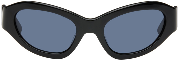 Photo: Eckhaus Latta SSENSE Exclusive Black 'The Bug' Sunglasses