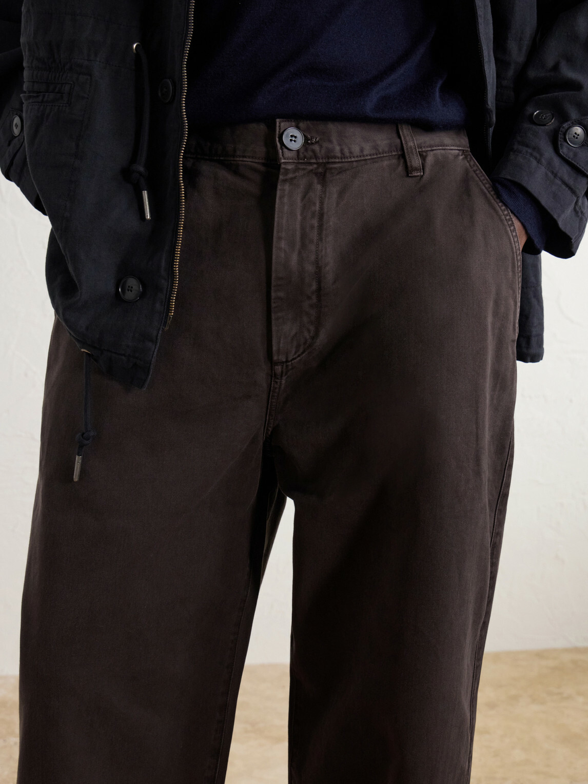 AGOLDE - Warwick Wide-Leg Cotton-Twill Trousers - Brown
