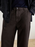 AGOLDE - Warwick Wide-Leg Cotton-Twill Trousers - Brown