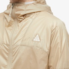Nike Men's ACG Windproof Cinder Cone Jacket in Khaki/Summit White