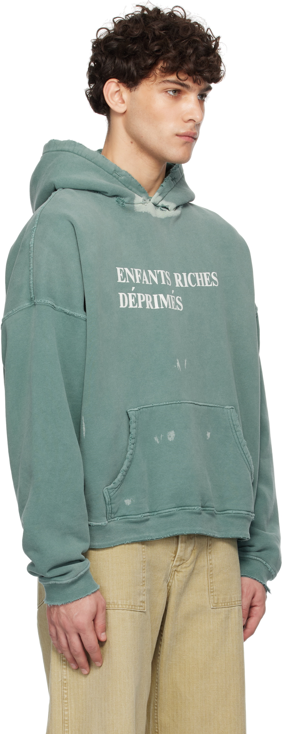 Enfants Riches Déprimés Green Classic Logo Hoodie Enfants