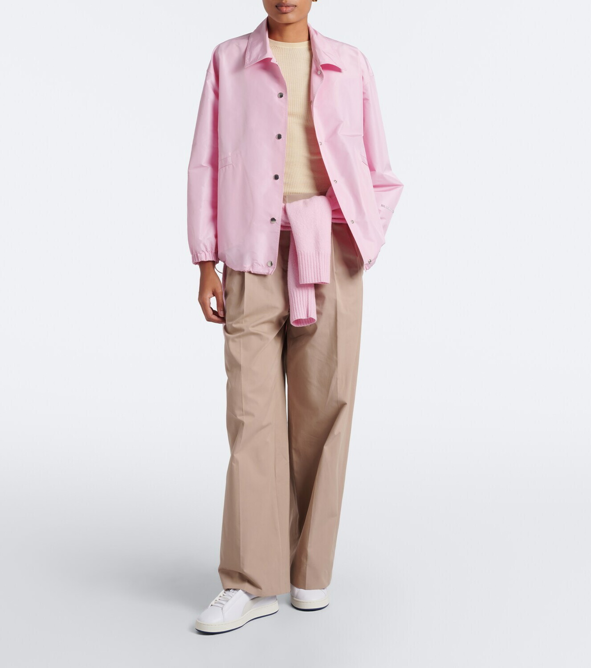 Jil Sander Suede-trimmed leather low-top sneakers