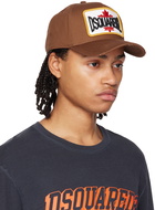 Dsquared2 Brown 'D2' Patch Cap