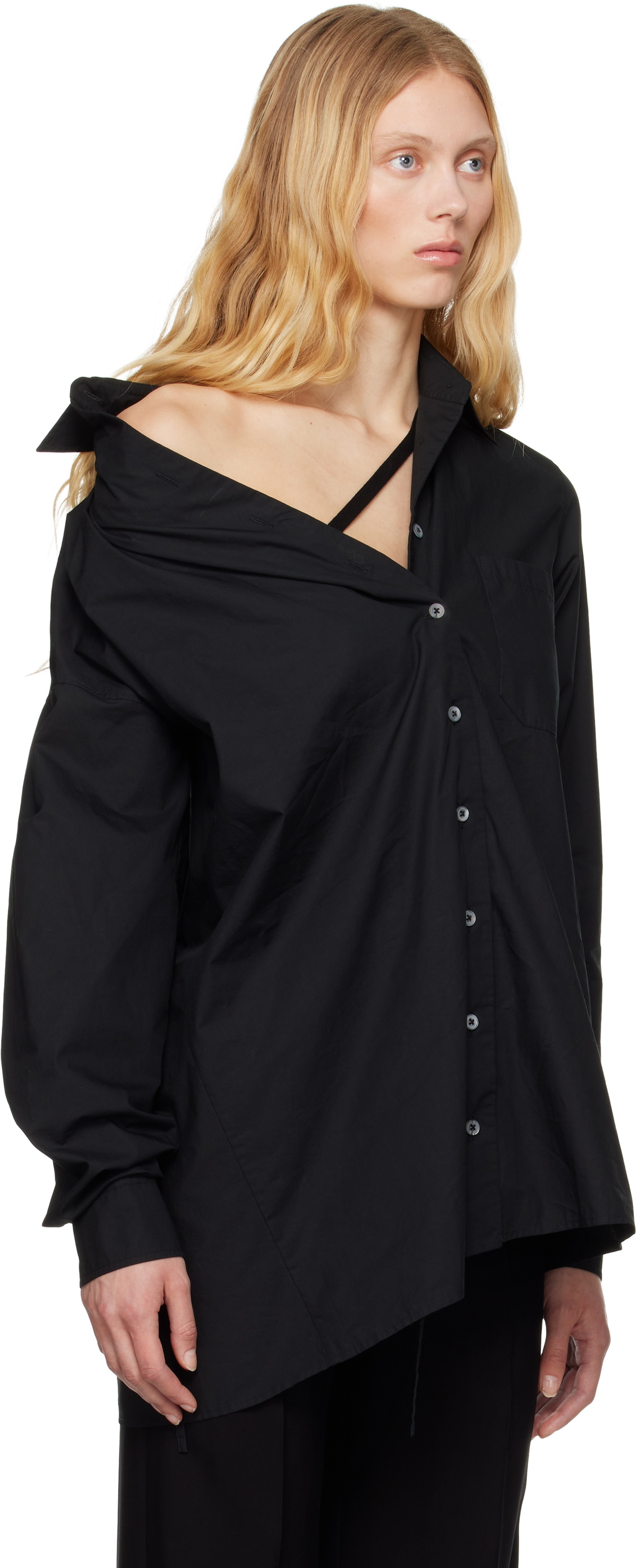 Ann Demeulemeester Black Daria Drop Shoulder Shirt