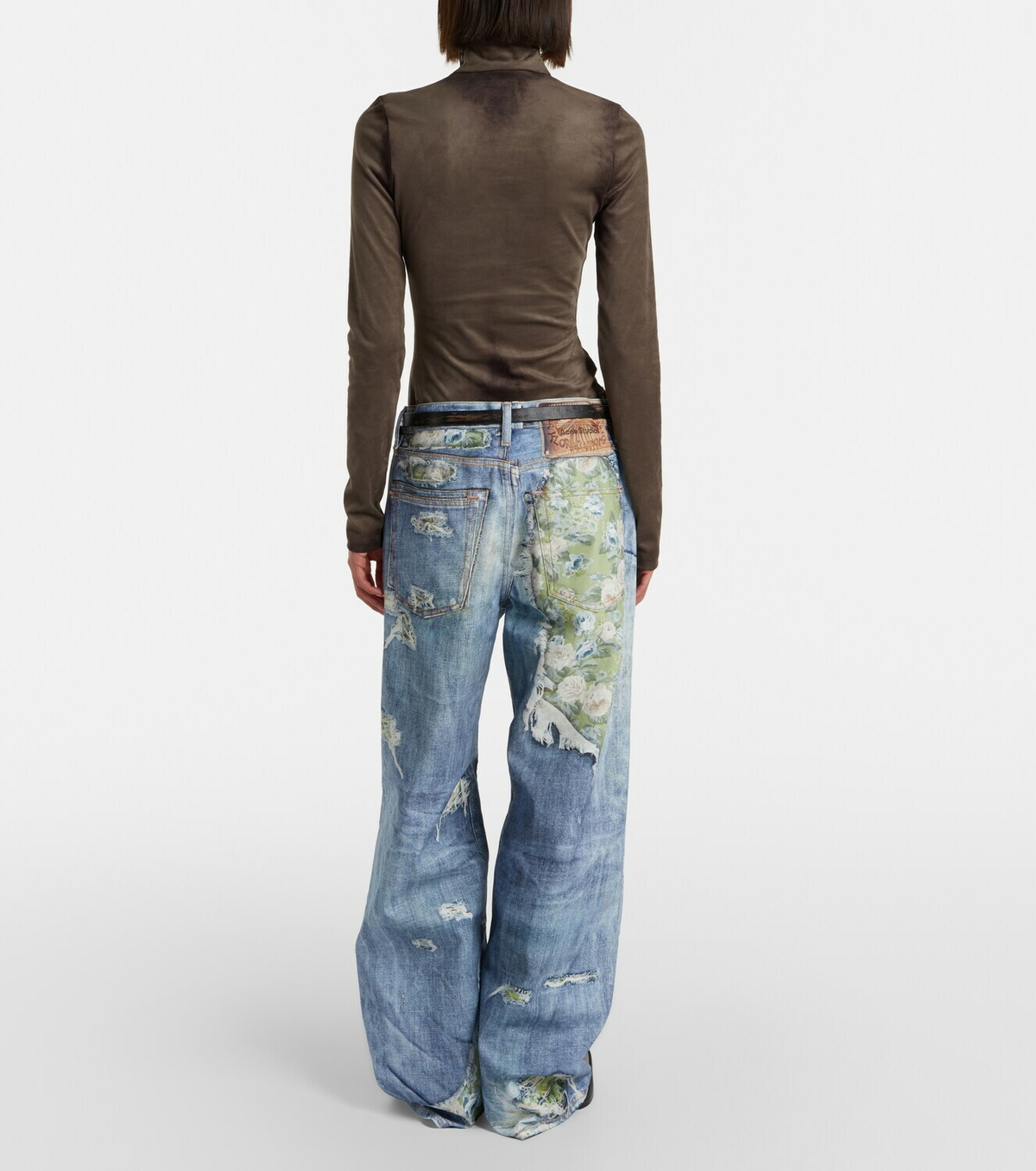 Acne Studios Printed wide-leg jeans