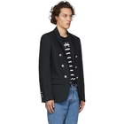 Balmain Black Wool Double-Breasted Blazer