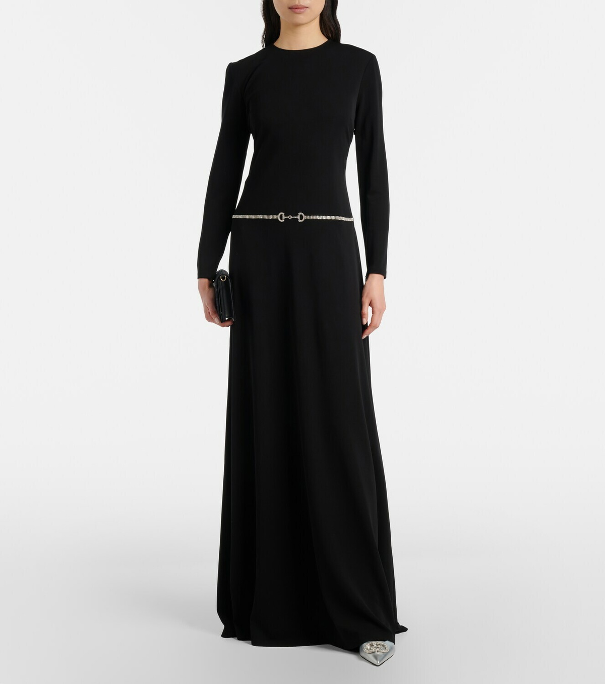 Gucci Horsebit embellished jersey maxi dress