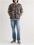 KAPITAL - Jacquard-Trimmed Fleece Jacket - Neutrals