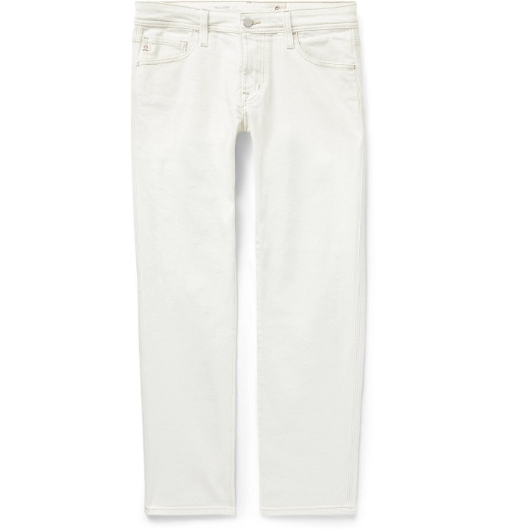 Photo: AG Jeans - Tellis Slim-Fit Cropped Stretch-Denim Jeans - White