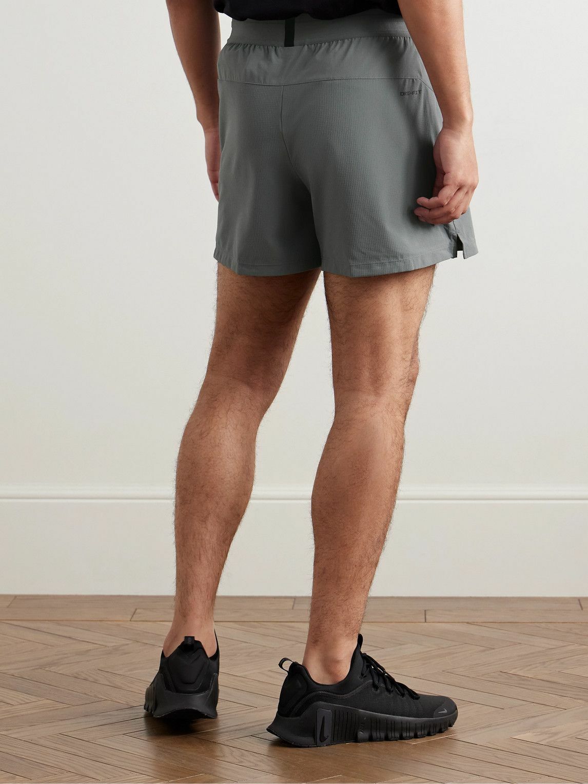 Nike Training - Flex Rep 4.0 Straight-Leg Mesh-Trimmed Dri-FIT Stretch-Ripstop Shorts - Gray