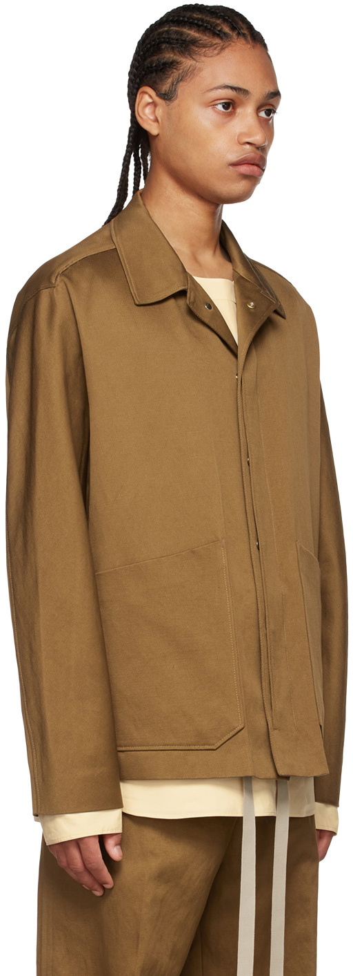 Ermenegildo Zegna Couture SSENSE Exclusive Brown Cotton Jacket