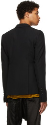 Rick Owens Black Recycled Twill Soft Blazer