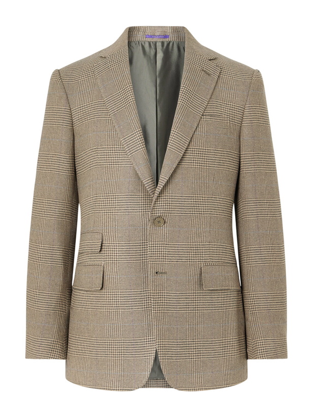 Photo: Ralph Lauren Purple label - Checked Silk, Wool and Cashmere-Blend Blazer - Green