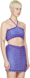 Chet Lo Purple Manta Bikini Top