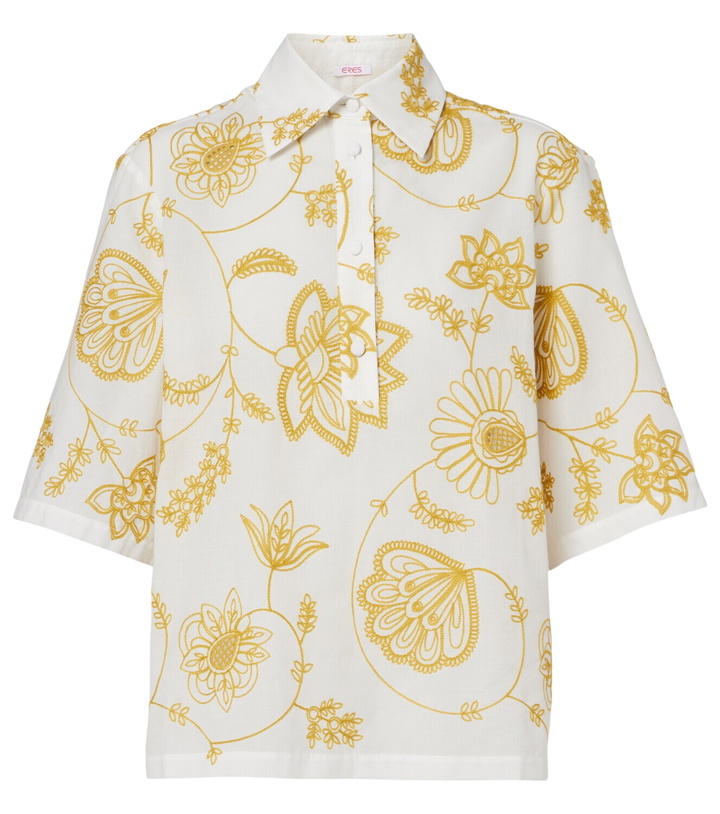 Photo: Eres Izana embroidered cotton-blend shirt