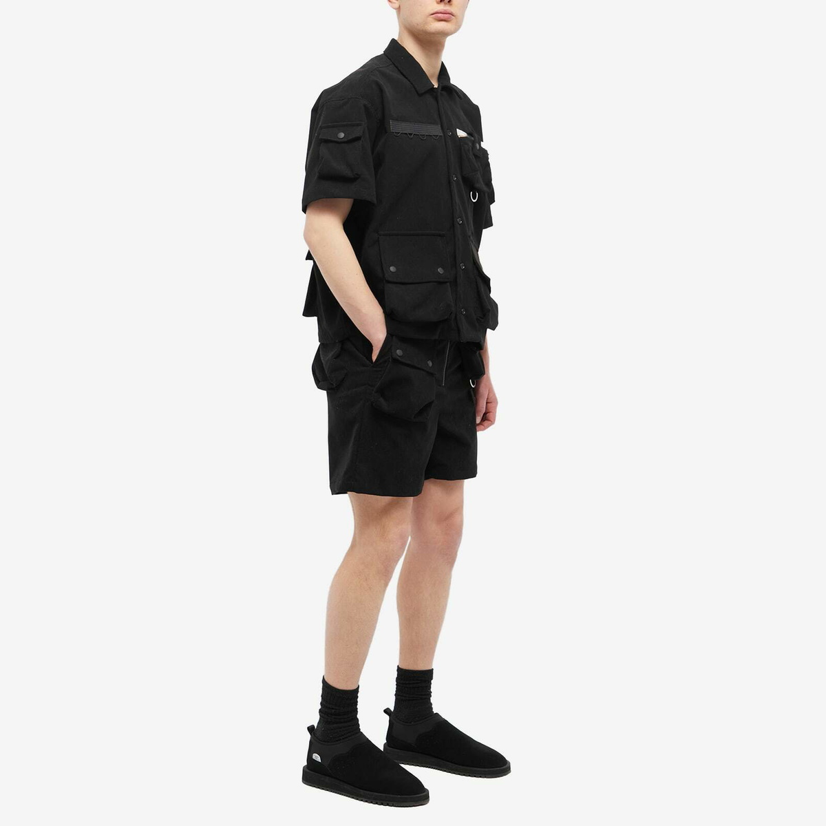 DIGAWEL x F/CE 6 Pocket Corduroy Shorts in Black DIGAWEL