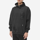 Represent Men's Applique Initial Hoodie in Off Black