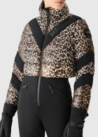 Mackage Satory Cheetah-print Bonded Fleece ski Suit Brown