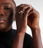 Yvonne Léon Damier 9kt gold ring with diamonds and onyx