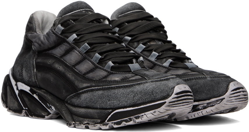 MM6 Maison Margiela Black Distressed Sneakers MM6 Maison