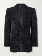 TOM FORD - Astracan Plissé Silk Tuxedo Jacket - Black
