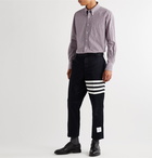 Thom Browne - Button-Down Collar Appliquéd Checked Cotton-Poplin Shirt - Multi